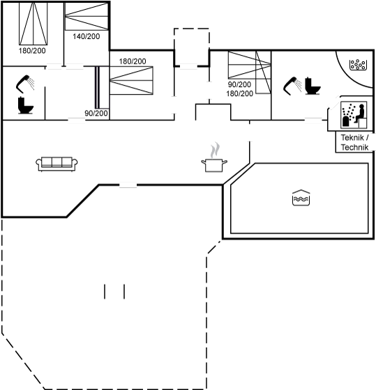 Grundriss Ferienhaus 13-0455 in Saltum