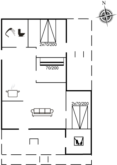 Grundriss Ferienhaus 14-0541 in Blokhus