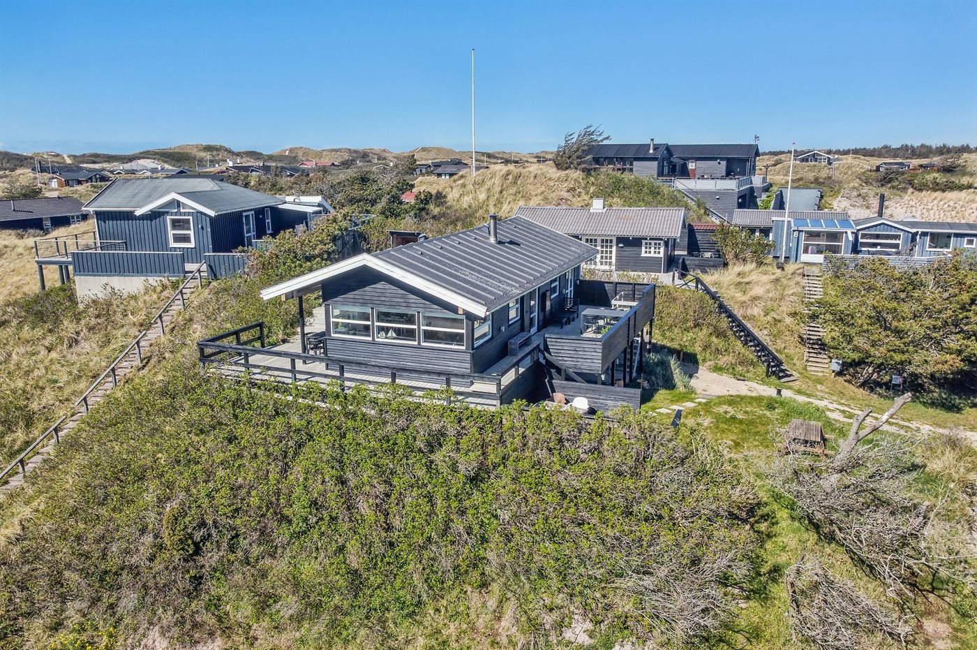 Meernahes Ferienhaus mit Sauna, Kamin und großartigem Ausblick