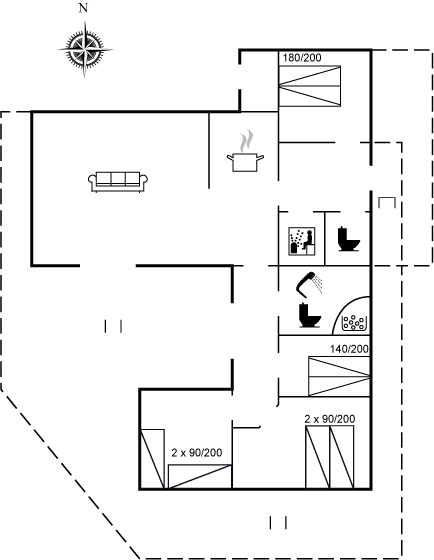 Grundriss Ferienhaus 14-0712 in Blokhus