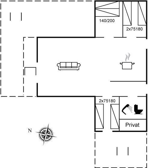 Grundriss Ferienhaus 14-0800 in Blokhus