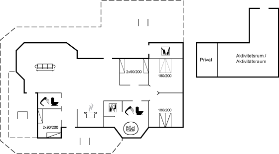 Grundriss Ferienhaus 14-0866 in Blokhus