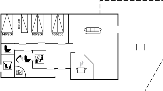 Grundriss Ferienhaus 14-0879 in Blokhus