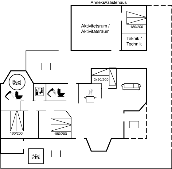 Grundriss Ferienhaus 14-0880 in Blokhus