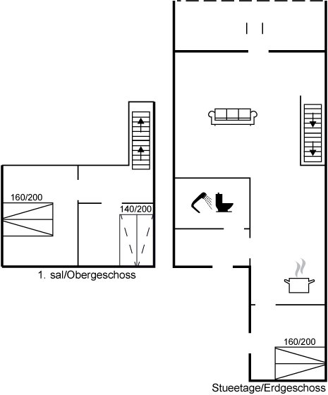 Grundriss Ferienhaus 14-0885 in Blokhus
