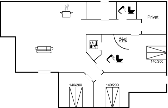 Grundriss Ferienhaus 14-0891 in Blokhus