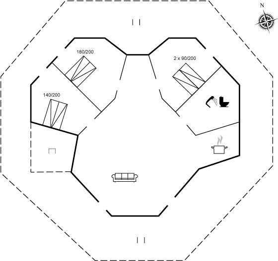 Grundriss Ferienhaus 15-1077 in Tranum