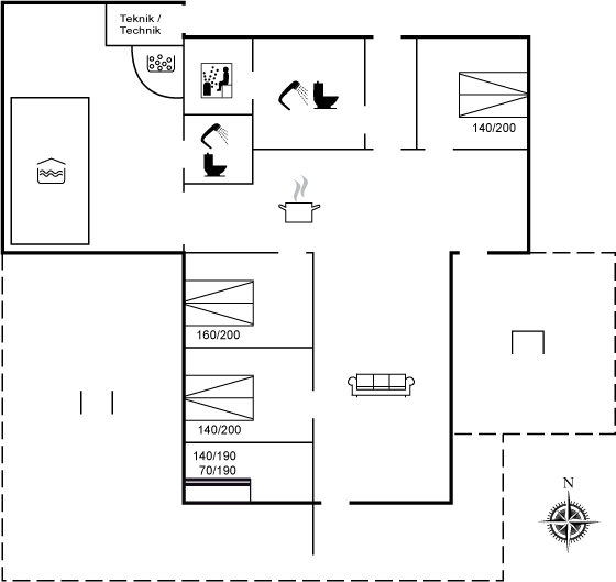 Grundriss Ferienhaus 17-1254 in Klitmöller