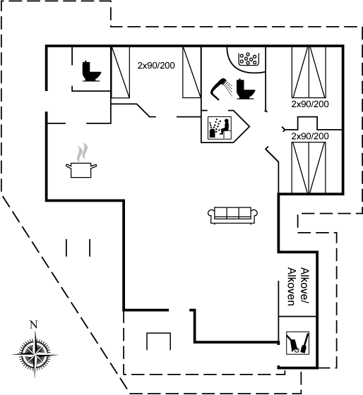 Grundriss Ferienhaus 20-1005 in Vrist