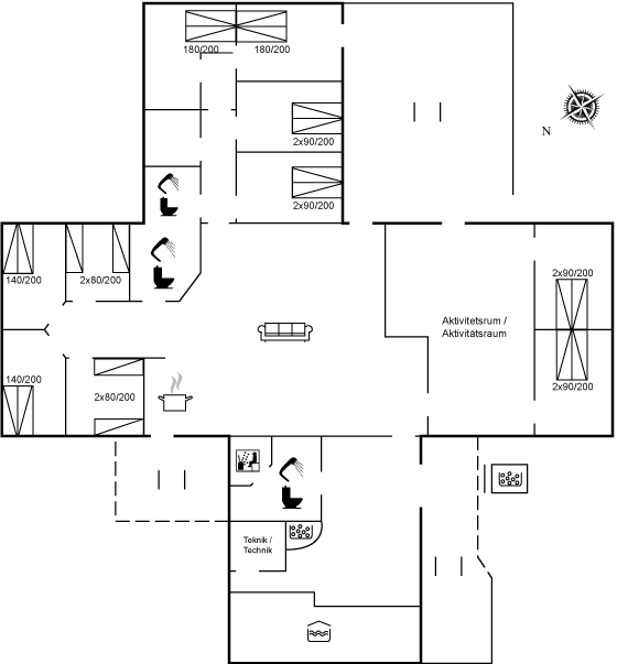 Grundriss Ferienhaus 20-1022 in Vrist