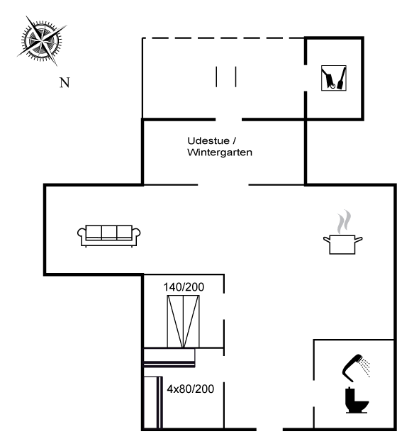 Grundriss Ferienhaus 20-1043 in Vrist