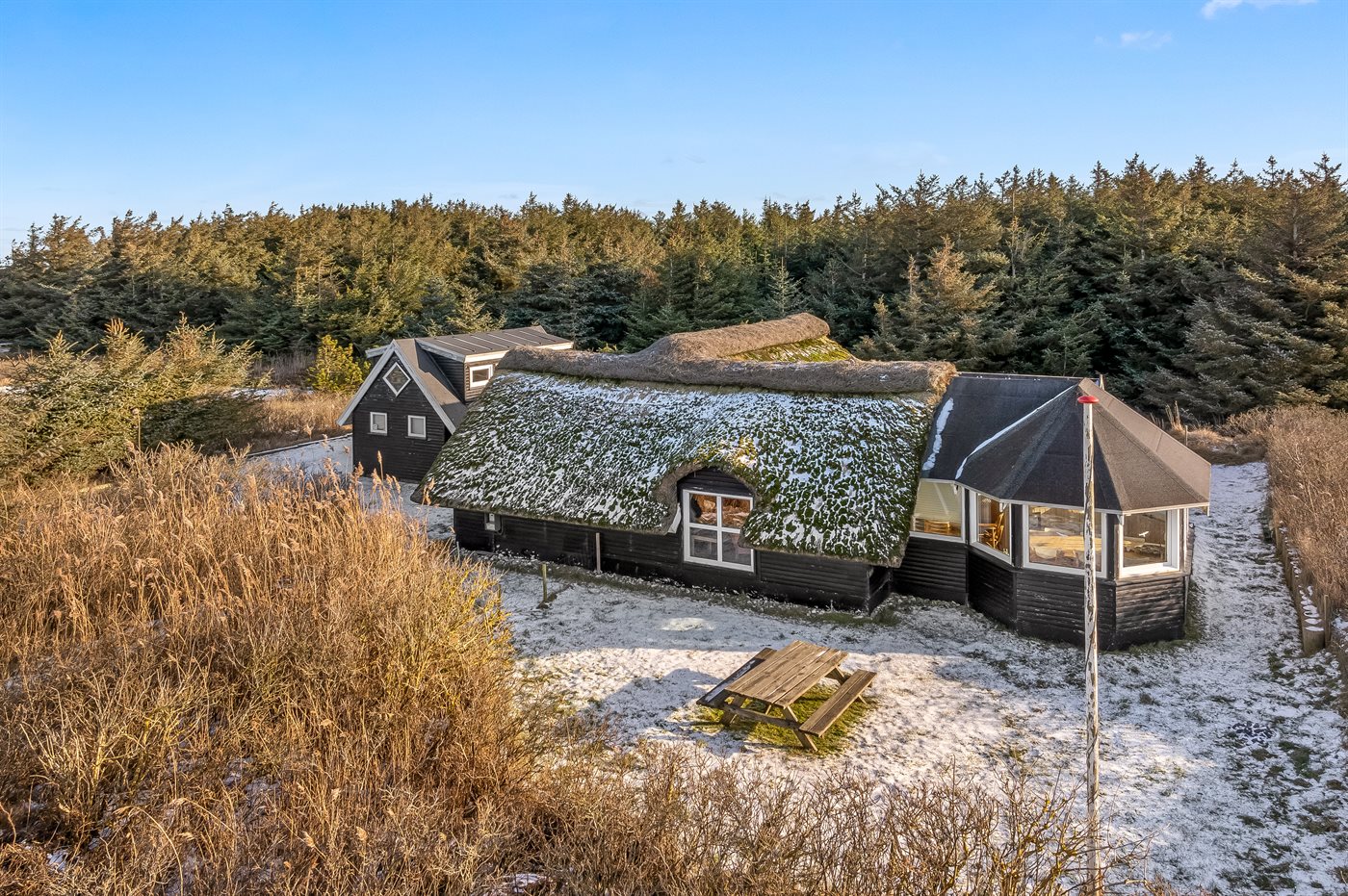 Reetdachhaus mit Sauna, Kamin & Meerblick in Vrist Strand