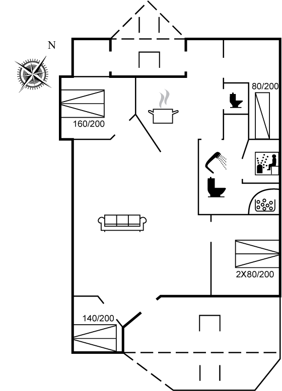 Grundriss Urlaub zwischen Meer und See – Dein Traumferienhaus in Harboøre!