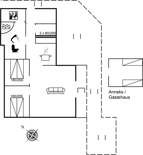 Grundriss Ferienhaus 20-3038 in Ferring