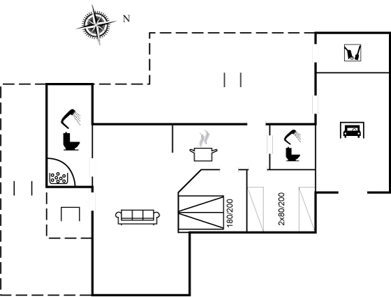 Grundriss Dein gemütliches Ferienhaus am Nissum Fjord wartet!