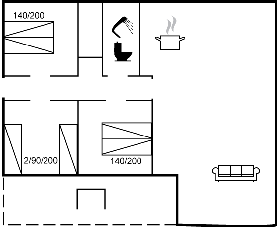 Grundriss Gemütliches Ferienhaus in Ulfborg – Dein dänisches Paradies!