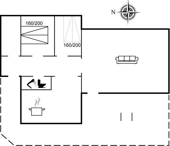 Grundriss Dein gemütliches Ferienhaus in Ulfborg – pure Entspannung!