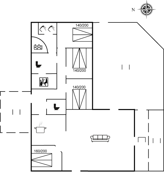 Grundriss Ferienhaus 22-0062 in Houvig