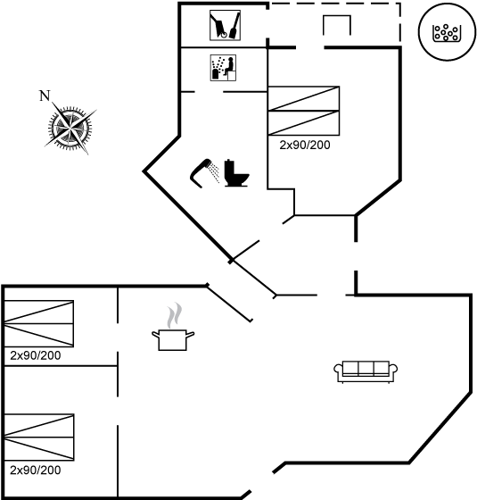 Grundriss Dein Traumhaus am Houvig Strand – Jetzt Urlaub genießen!
