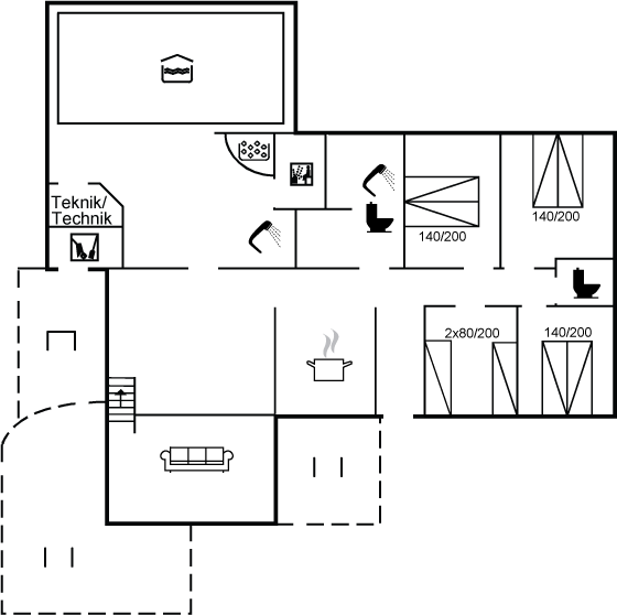 Grundriss Entspanne im Traumhaus mit Pool und Sauna in Lodbjerg Hede!