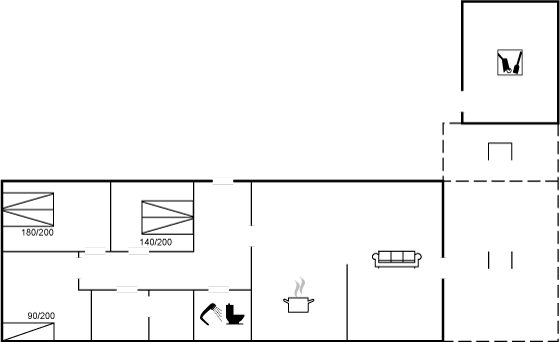 Grundriss Ferienhaus 22-1298 in Söndervig