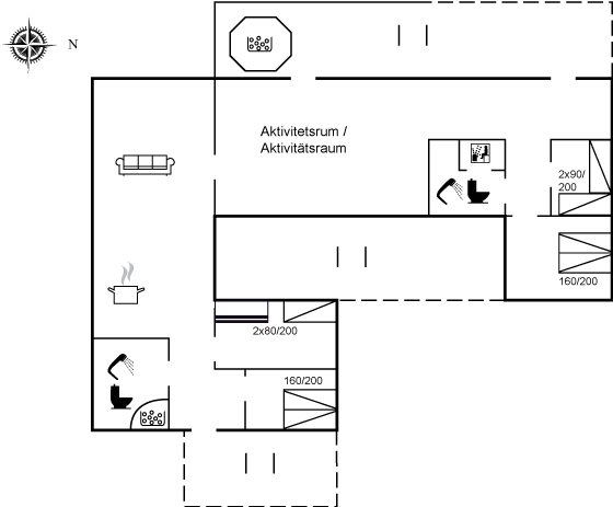 Grundriss Entspanne im charmanten Dünenhof nur Schritte vom Strand!