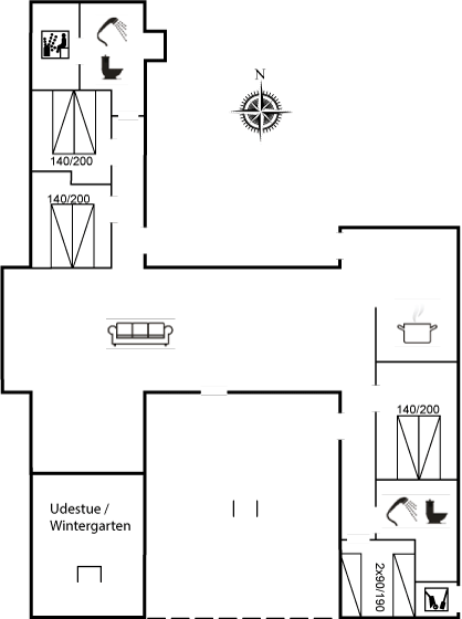 Grundriss Ferienhaus 22-1366 in Söndervig