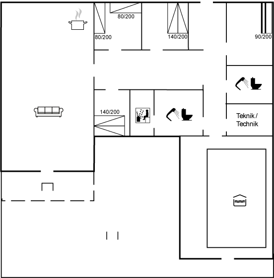 Grundriss Ferienhaus 22-2136 in Klegod