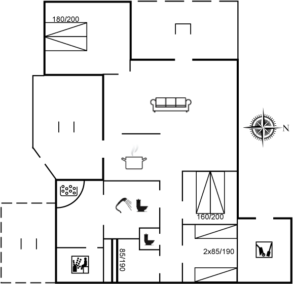 Grundriss Ferienhaus 22-5077 in Aargab