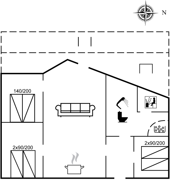 Grundriss Ferienhaus 24-2031 in Skaven Strand