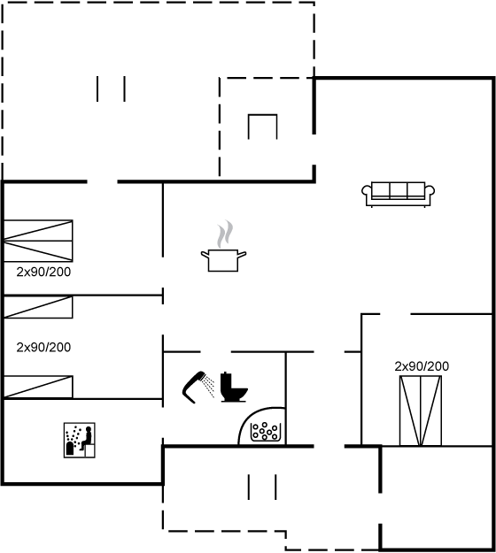 Grundriss Ferienhaus 24-2040 in Skaven Strand