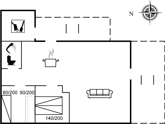 Grundriss Ferienhaus 24-2123 in Skaven Strand