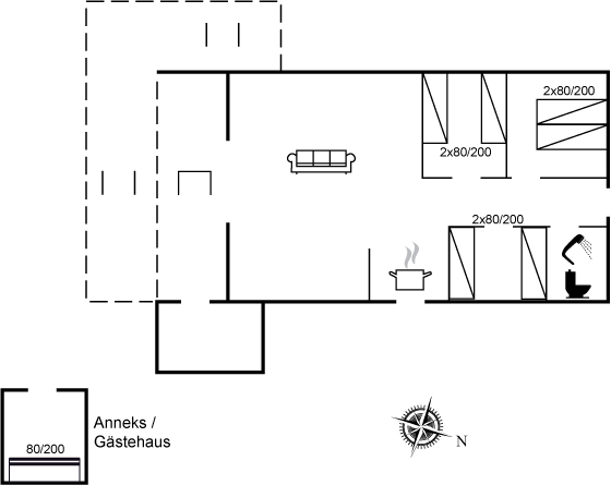 Grundriss Ferienhaus 25-2096 in Jegum