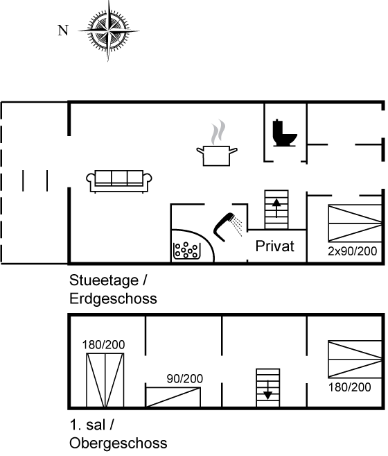 Grundriss Ferienhaus 25-2186 in Jegum