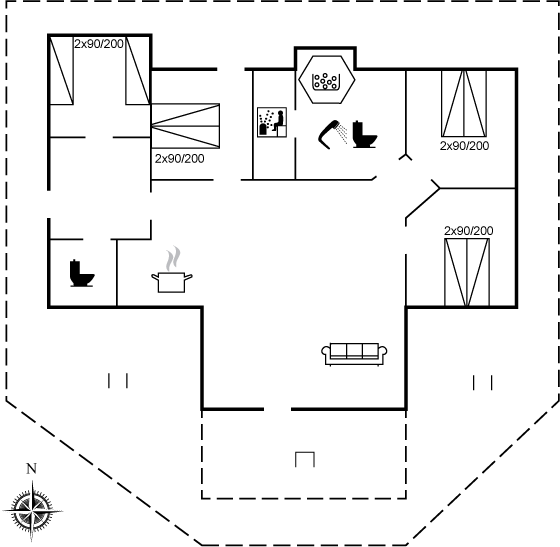 Grundriss Ferienhaus 25-2192 in Jegum
