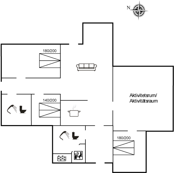 Grundriss Ferienhaus 25-5045 in Vejers Strand