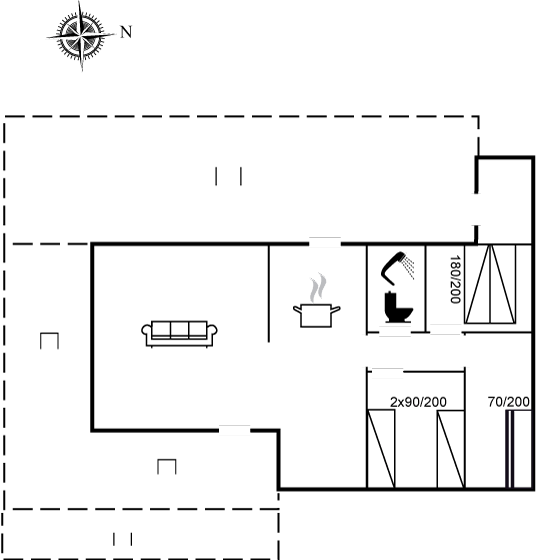 Grundriss Ferienhaus 25-5158 in Vejers Strand