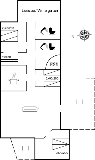 Grundriss Ferienhaus 26-0305 in Blavand