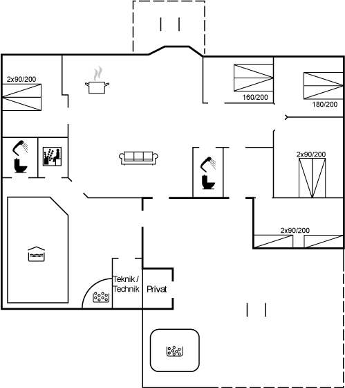 Grundriss Ferienhaus 26-0909 in Blavand, Ho