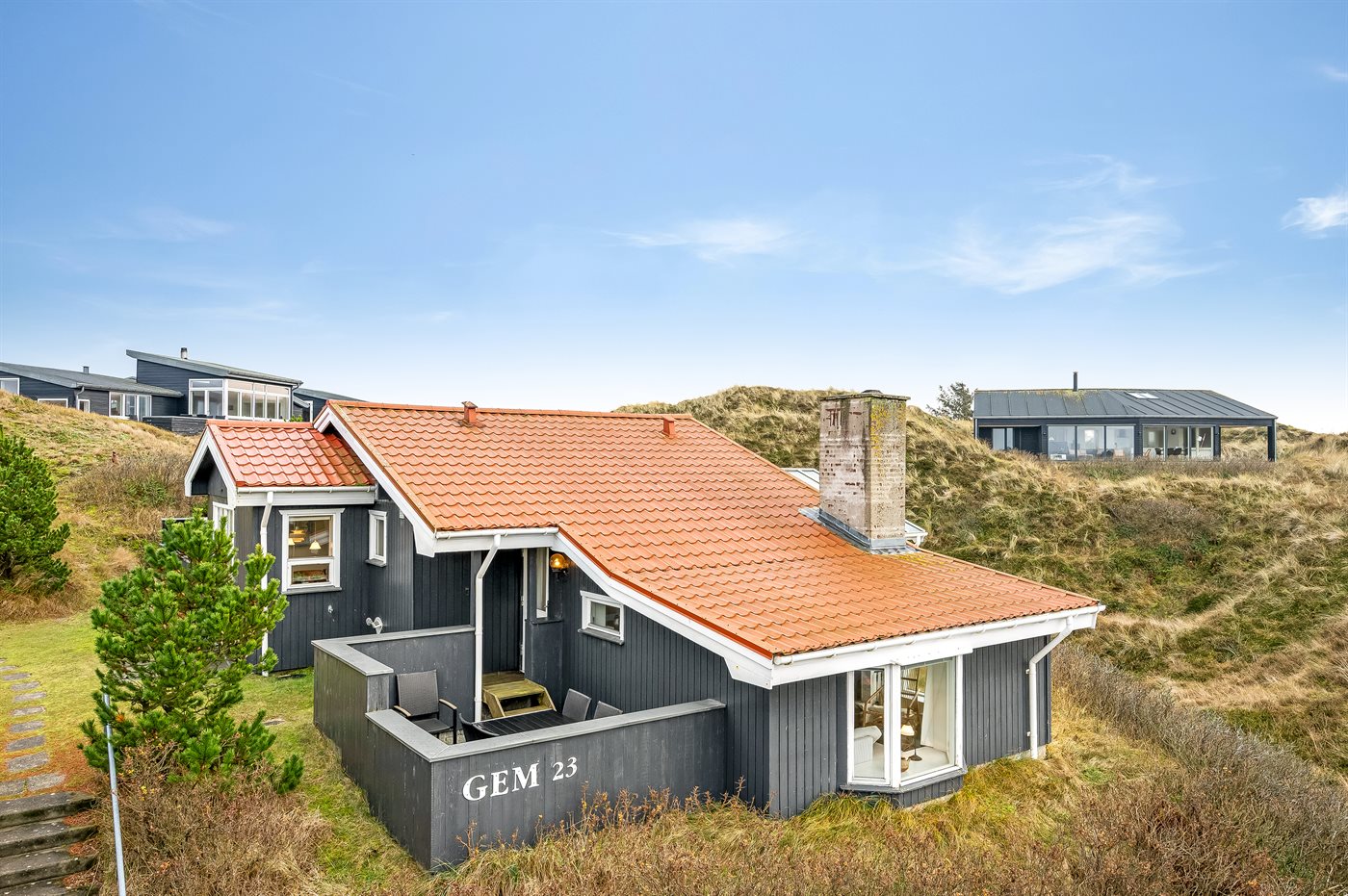 Gemütliches Ferienhaus mit Sauna, Kamin und Meerblick auf Fanø