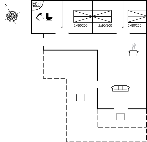 Grundriss Ferienhaus 29-1986 in Römö, Bolilmark