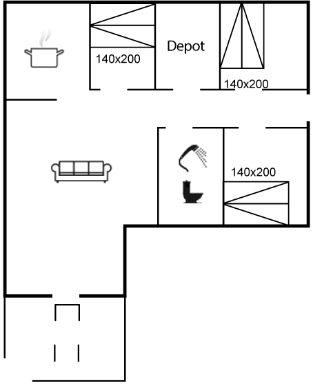 Grundriss Ferienhaus 29-2021 in Römö, Toftum