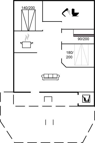 Grundriss Ferienhaus 29-2053 in Römö, Toftum