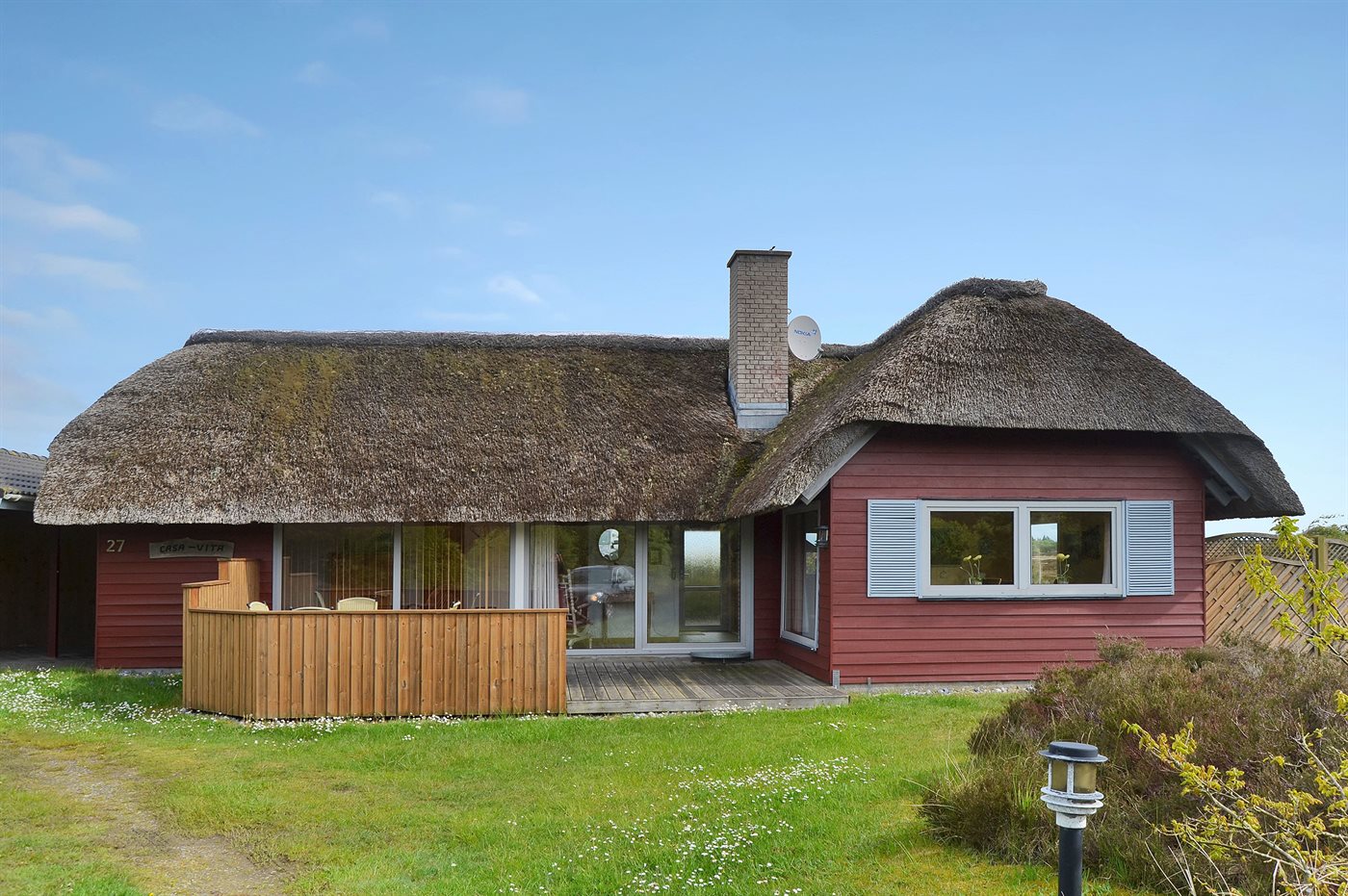 Reetdach-Idylle mit Sauna und Weitblick im Grünen auf Rømø - Bild 2