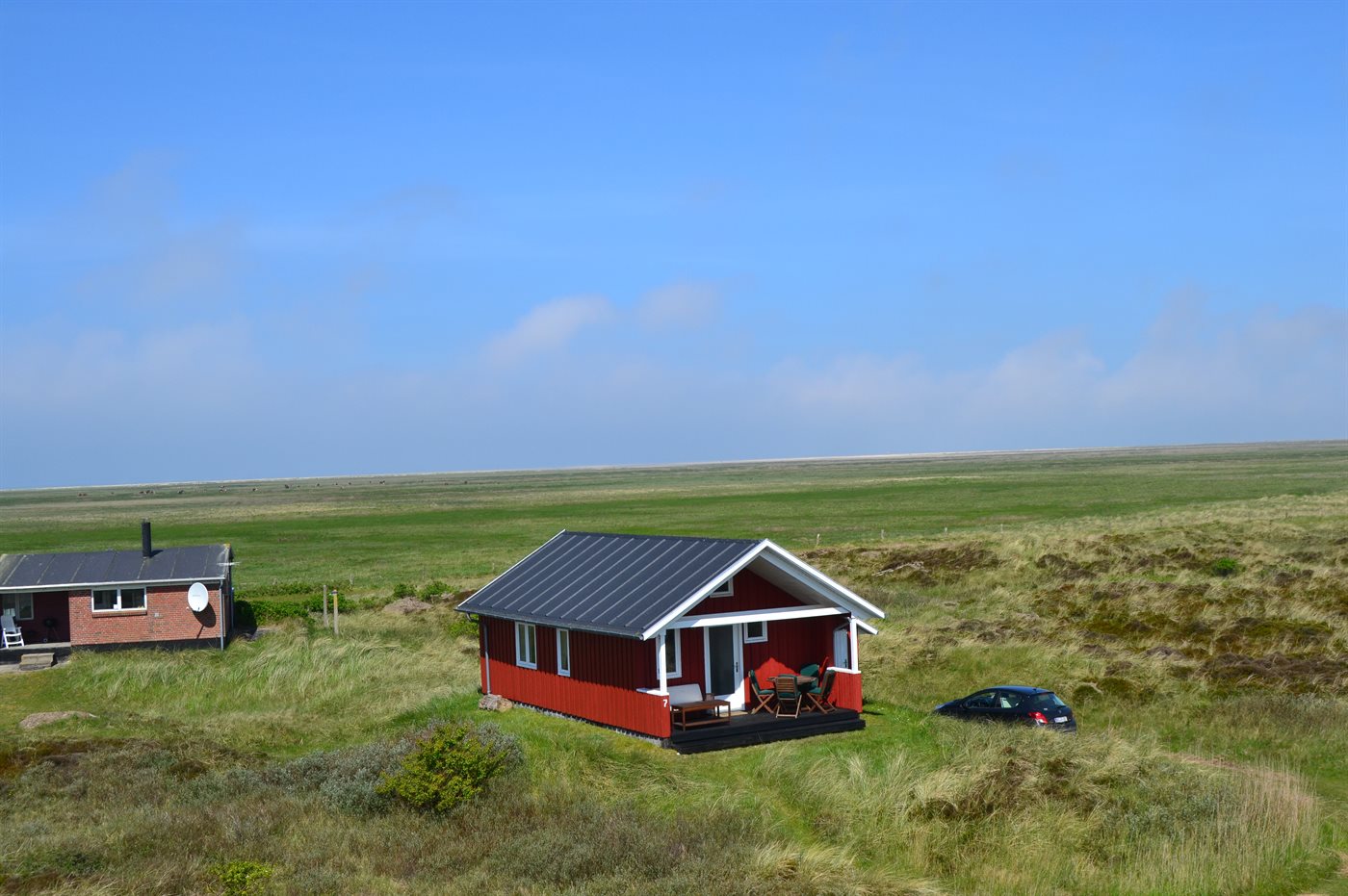 Kleines Wohlfühlhaus mit Sauna, Meerblick & Strandnähe