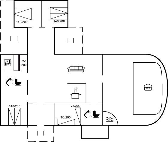Grundriss Ferienhaus 29-2566 in Römö, Bolilmark