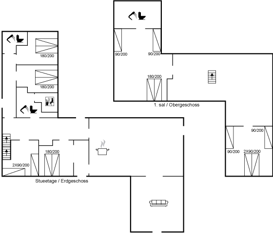 Grundriss Ferienhaus 29-2570 in Römö, Kongsmark