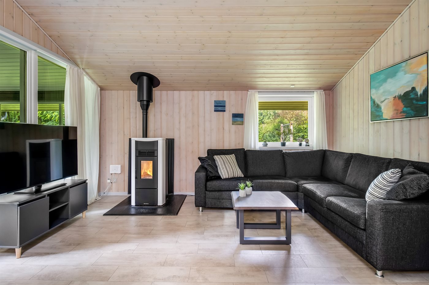 Waldhaus-Idylle mit Sauna, Kamin & XXL-Terrasse in Arrild - Bild 3