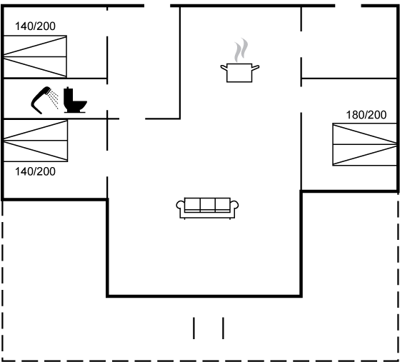Grundriss Entspanntes Ferienhaus für die ganze Familie in Arrild