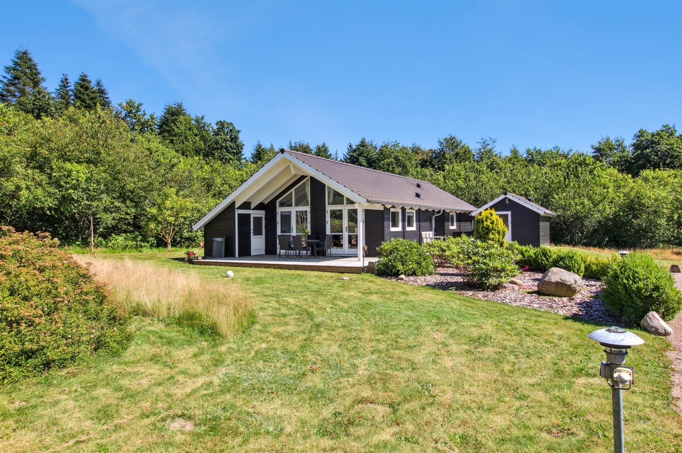 Skandinavische Wohlfühloase mit Sauna und Kamin in Arrild